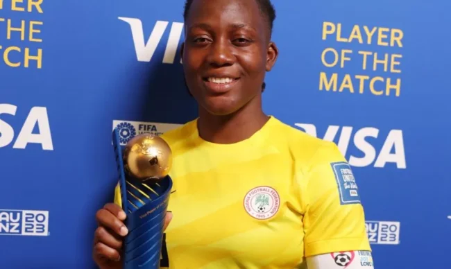 French Best Goalkeeper Award nominee Nnadozie, a standout for the Super Falcons,