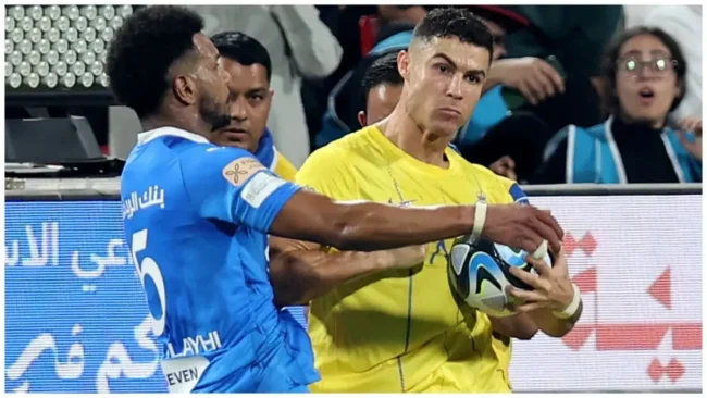 As Al-Nassr loses, Cristiano Ronaldo gets a red card.