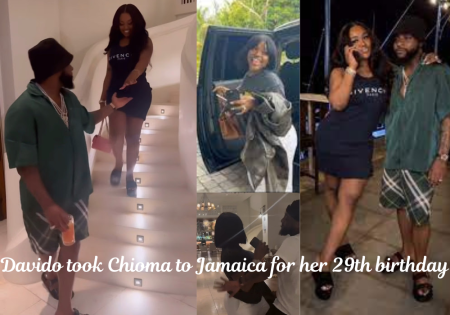 While celebrating his wife Chioma's 29th birthday on vacation in Jamaica, Davido scolds those who harbor misgivings (Video)