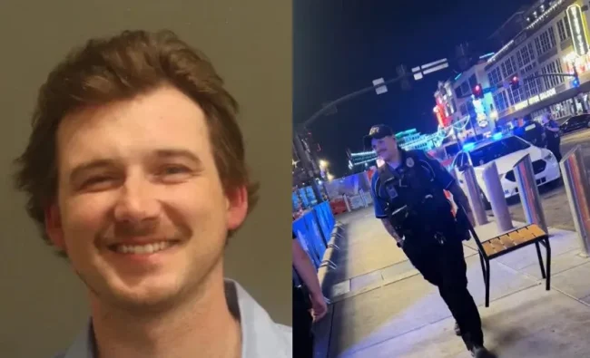 The country music performer Morgan Wallen was taken into custody after he threw a chair from a Nashville rooftop bar.