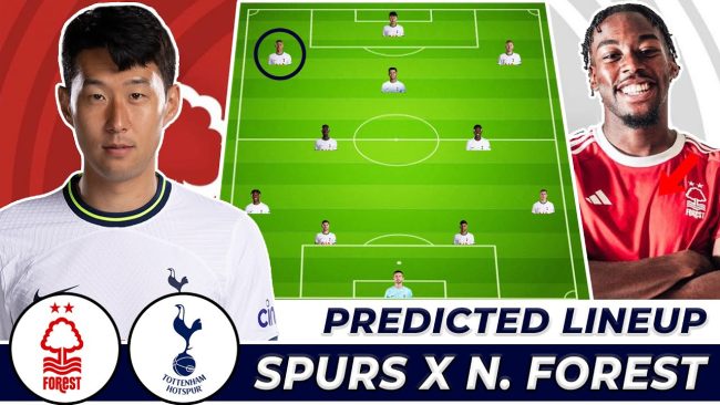 Nottingham Forest vs. Tottenham: Starting lineups for their Premier League match in 2023–2024