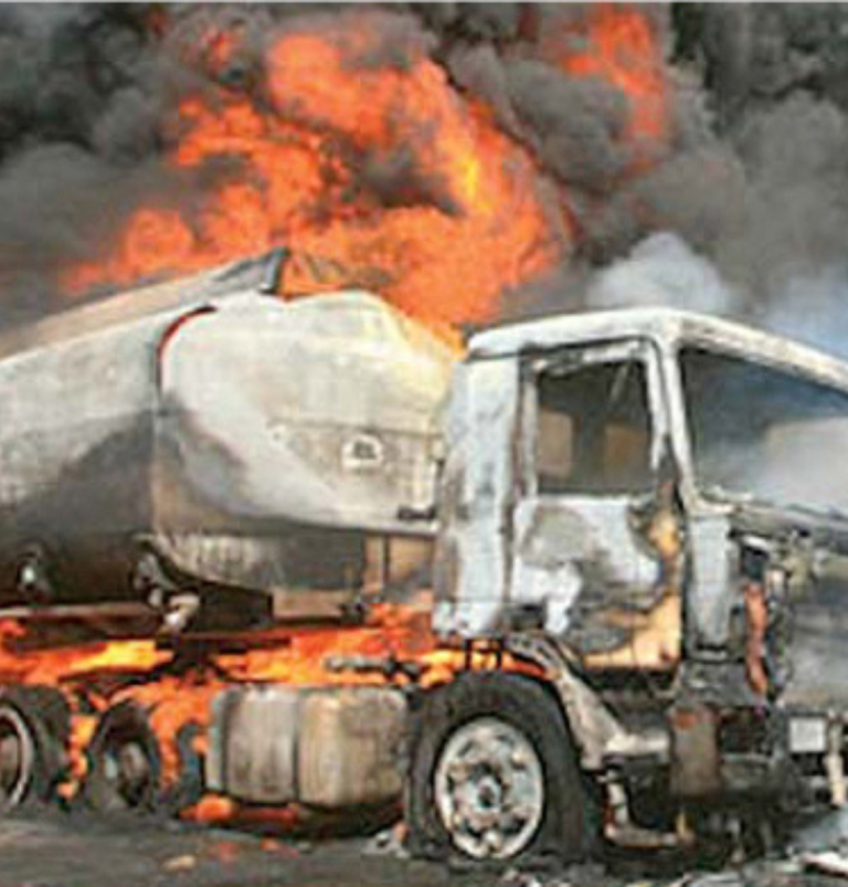 Nigeria reports another tanker explosion, leaving many dead and houses destroyed.