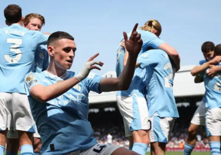 EPL: Man City defeats Fulham 4-0 to surpass Arsenal at the top of the standings