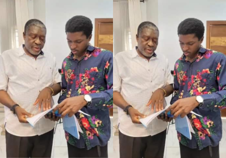 Nollywood actor Kanayo O Kanayo presents son to the industry