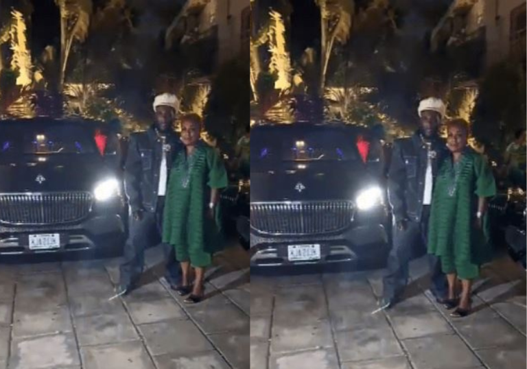 On Mother's Day, Burna Boy buys his mother a brand-new Mercedes-Maybach as a surprise.