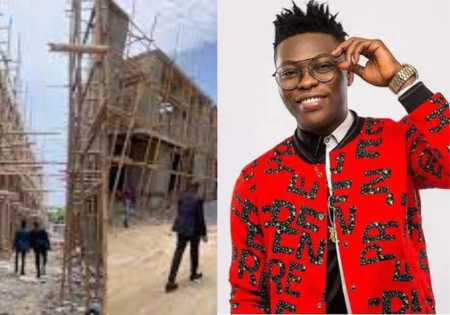 Reekado Banks, a Nigerian singer, showcases a multimillion-naira project underway.